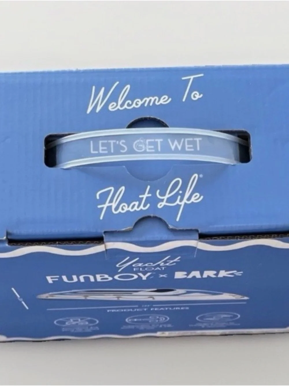 Funboy x Bark Yacht Dog Luxury Pool Float Life Water Pet Toy 63x27 NIB